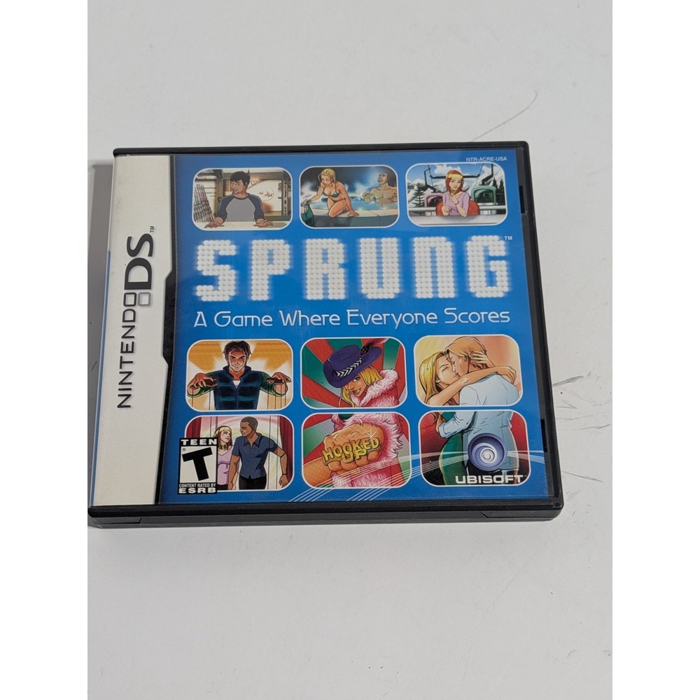 Sprung Nintendo DS 2005 Ubisoft Retro Video Game Complete CIB Dating Sim